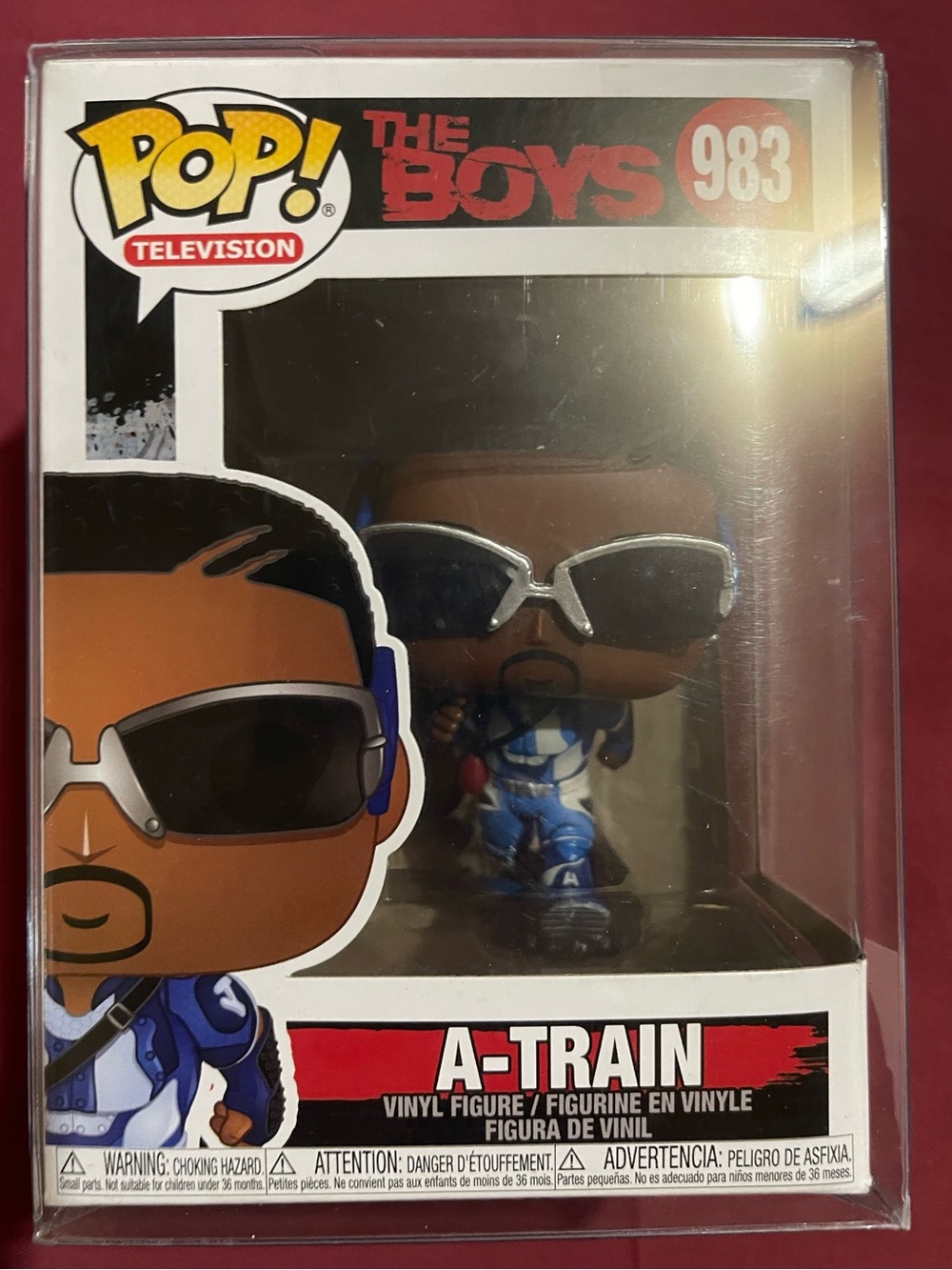Funko Pop! The Boys A-Train Vinyl Figure - Blue, White, Black